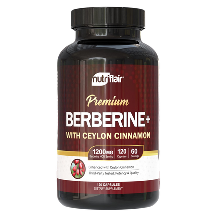 #5 — NutriFlair Berberine HCl 1200mg with Ceylon Cinnamon